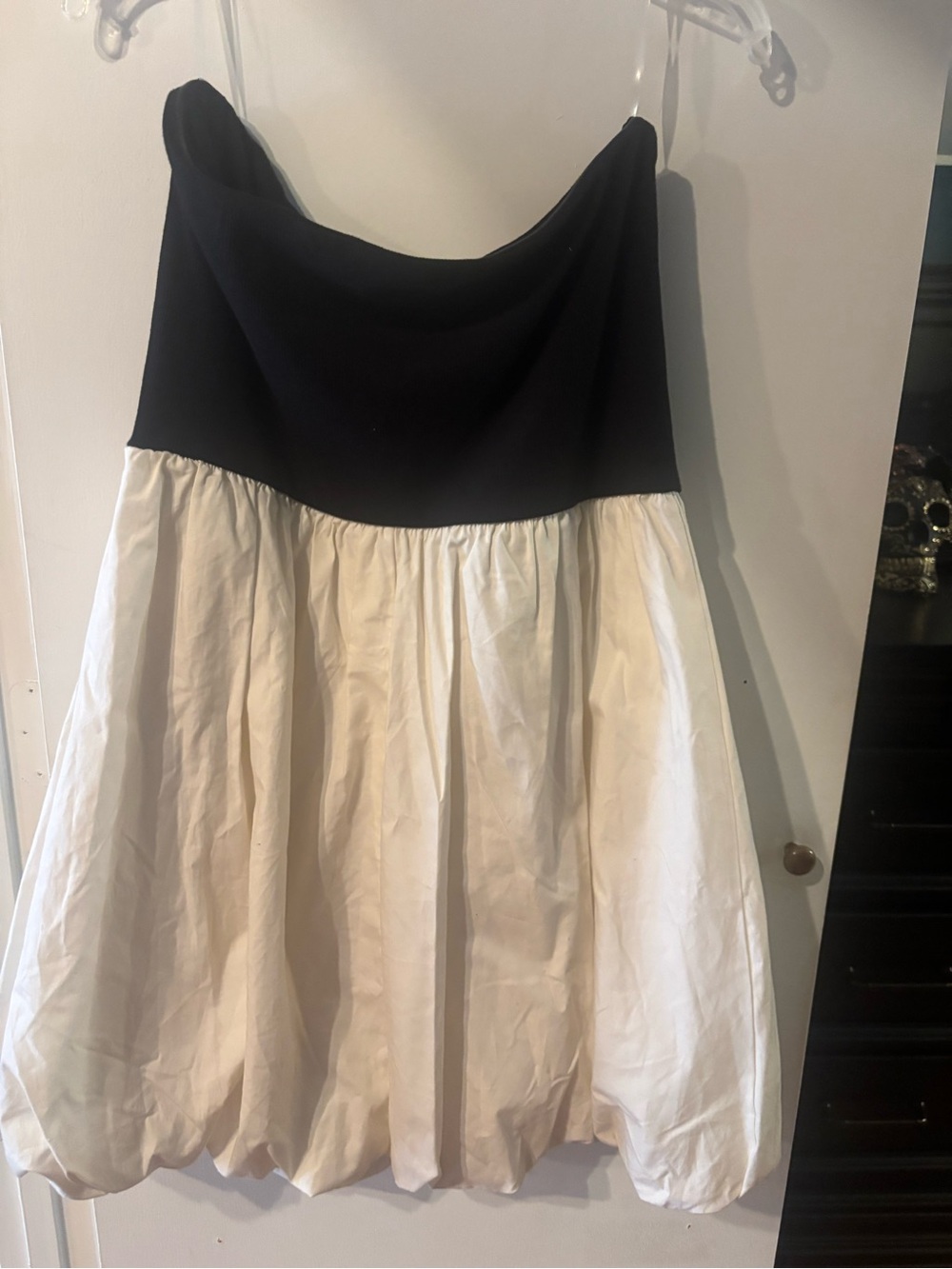 a new day Black and White Bubble Skirt